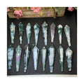 Small Size Moss Agate Wand Healing Stone Natural Crystal Moss Agate Wand for Decoration