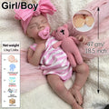 18.5 Inch Washable Silicone Reborn Baby Dolls Lifelike Size and Weight Soft Reborn Boy/Girl Can Drink Artist Kids Gift