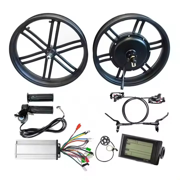 20 Inch Magnesium Alloy in Wheel Hub Motor 36v 48v 250w 500w 750w Integrated Wheel Motor Kit for Ebike