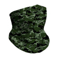 135gsm Seamless Bandana Quick Drying Neck Gaiter Green Camo Printed Tube Headwear Multifunctional Bandana