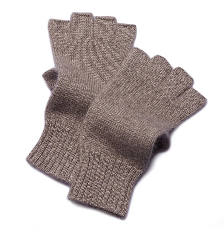 Sample Support Factory Wholesale Knitted Wool Fashion Fingerless Acrylic Gloves for Men Women Mongolian Cashmere Daily Use