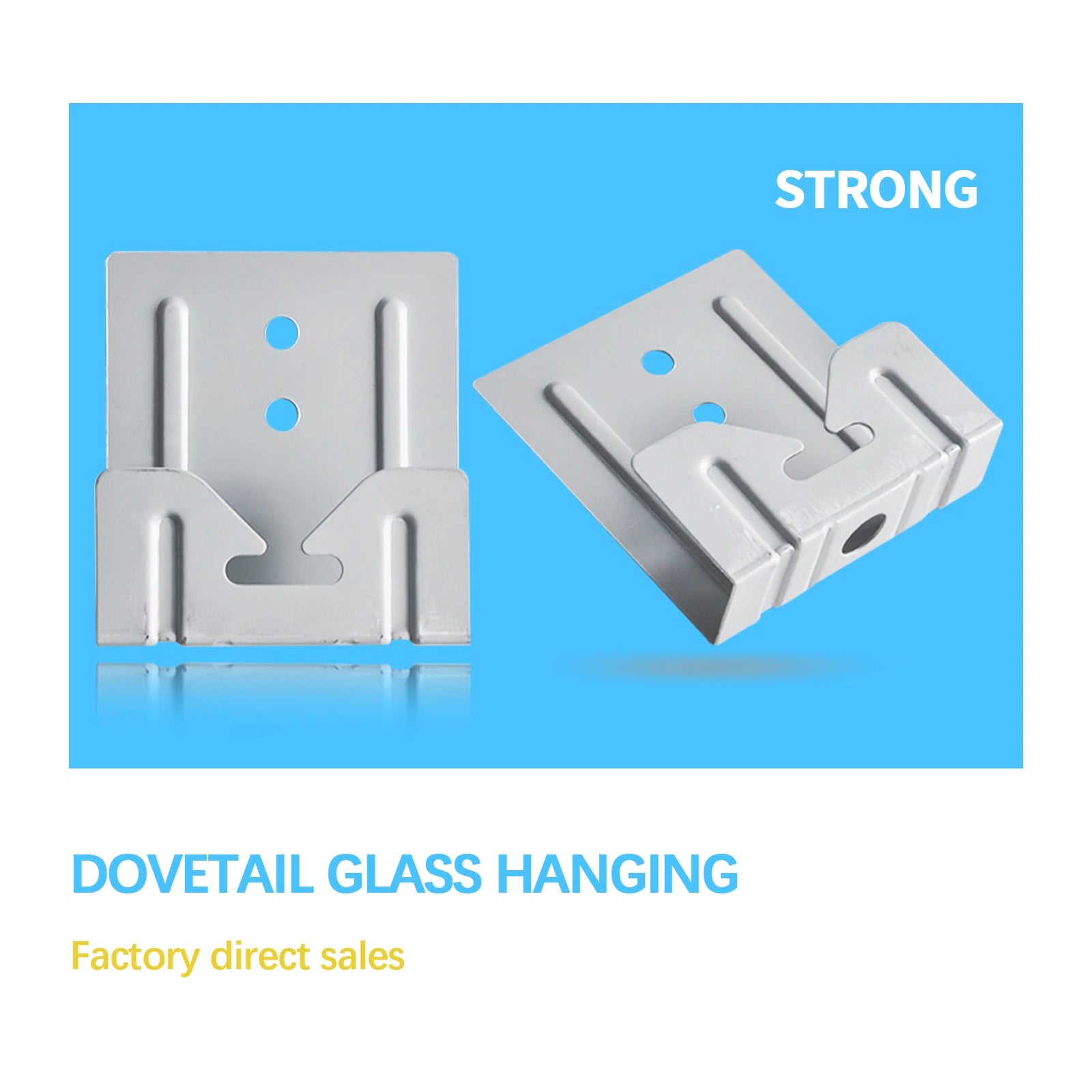X0909 U Wall Mounted Mirror Fasteners 71*65*20MM Metal Mirror Holder with Screw Mirror Hooks