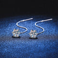 Luxury Jewelry 925 Sterling Silver Vvs Moissanite Diamond Earrings Long Tassel Earrings Wire