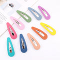 Water Drop Type Matte Texture Bb Clip Candy Color Cross Word Korean Girl Heart Hair Clip