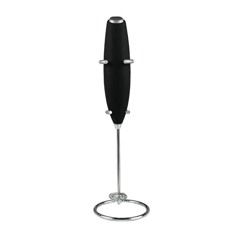 One-Button Press Electric Milk Frother 304 Stainless Steel Whisk Battery Powered for Coffee