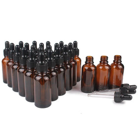 30ml Amber Glass Bottle for Essential Oils Reagent Liquid Pipette Bottle Eye Dropper Aromatherapy Refillable Perfume Bottle