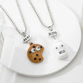 Creative Children's Cartoon Resin Necklace Stereo Cookie  Milk Best Friend Friendship Bff Necklace