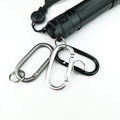 Oval 2 Inch #5 O Ring Snap Hook Quick Release Gloss Matt Black Grey Silver Carabiner With Small Key Ring