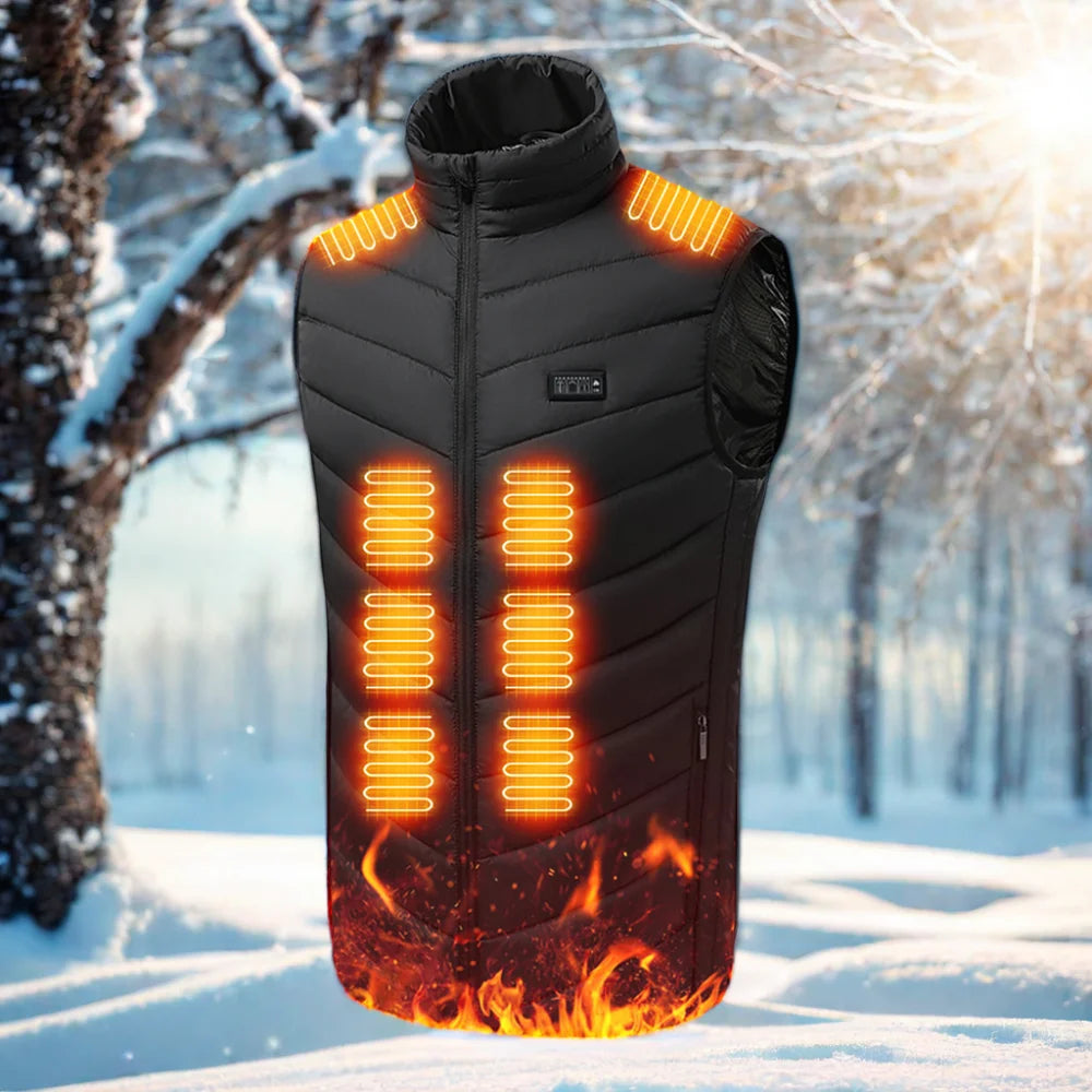 Custom Logo Men's Winter Vest with Heated Liner Waterproof Windproof Breathable Reversible Casual Style for Outdoor Activities