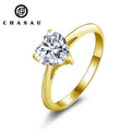 Classic Simple Wedding Jewelry GRA Certification 10K Solid Gold 1.2ct Heart Cut Moissanite Solitaire Engagement Ring