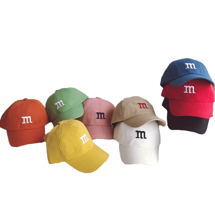 Fashion Design Children's Kids Letter Embroidery Baseball Cap Sunshade Duck Tongue Hat for Boys and Girls