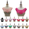 Flower Applique Embroidered Lace Collar Trim for Neckline Sewing Patch DIY Decorative Objects Fabric