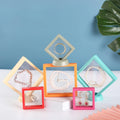 Transparent PE Film Jewelry Display Box 3D Suspension Showcase for Floating Ring Pendant Presentation