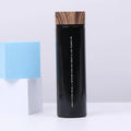 FX Factory Wholesale Customized LOGO Straight Body Creative Wood Grain Lid Thermos Advertising Promotional Gift Thermos Bottle