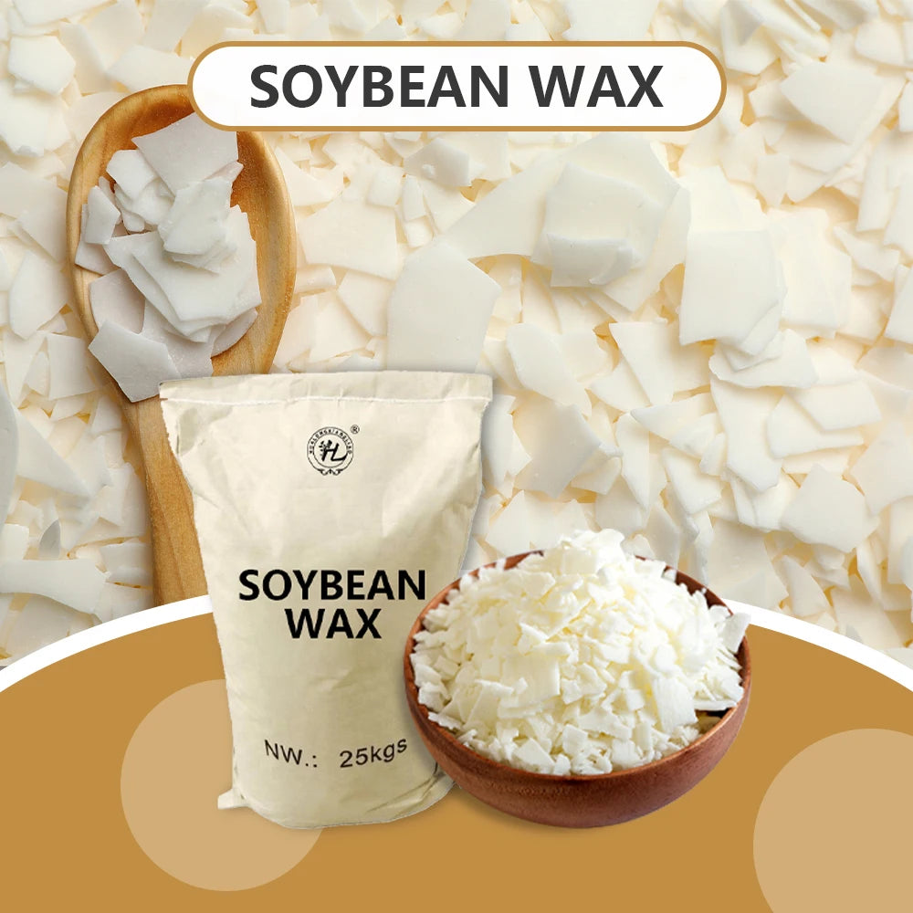 HL -  100% Nature Soybean Vegetable Wax Factory Bulk Natural Soy Wax Flakes for Scented Candle Making Jar | 52 Melting Point
