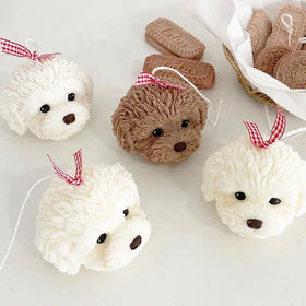 HY Teddy Dog Head Candle Mold Animal Shape Fragrance Aromatherapy Plaster Silicone Wax Mould