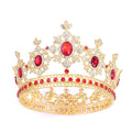 Wholesale Pageant Full Round Circle Wedding Tiaras and Crown Bridal Tiara Crystal Diamond Wedding Crown