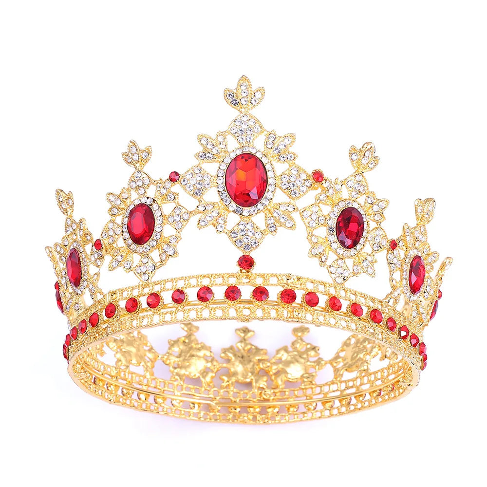 Wholesale Pageant Full Round Circle Wedding Tiaras and Crown Bridal Tiara Crystal Diamond Wedding Crown
