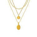 Wholesale Double Necklace Queen Stainless Steel Oval Pendant Necklace