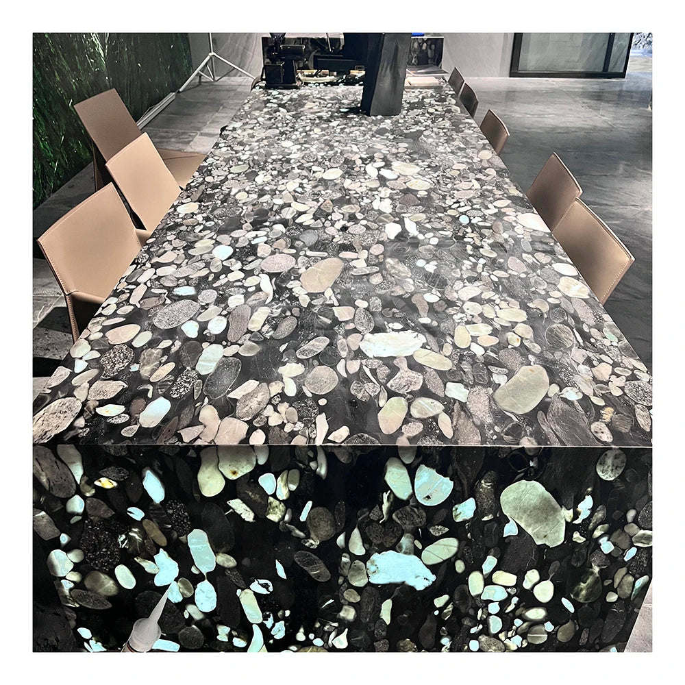 Marinace Black Quartzite Countertop Hot Sale Hard Bathroom Modern Quartzite Stone Slab Double Vanity Top Quartzite Table Top