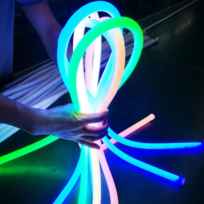 IP67 Silicone 360 Degree Lighting Neon Round D16 D18 D20 D25 D40 360 Degree Neon Flex Lights for Hotel Bars Dec