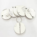 MDFSUB Customize Free Sample Single-sided Sublimation Keychain Shape Sublimation Blank MDF Keychain Protective Films 50x50mm 3mm