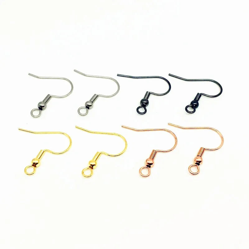 1 Pair Wholesale Stainless Steel Ear Wires Earrings Findings Earring Hooks for Jewelry Making Supplies