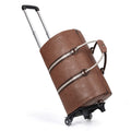 New Waterproof PU Leather With Wheels Luggage Travel Bag Business Suit Bag Men Duffel Travelling Bag