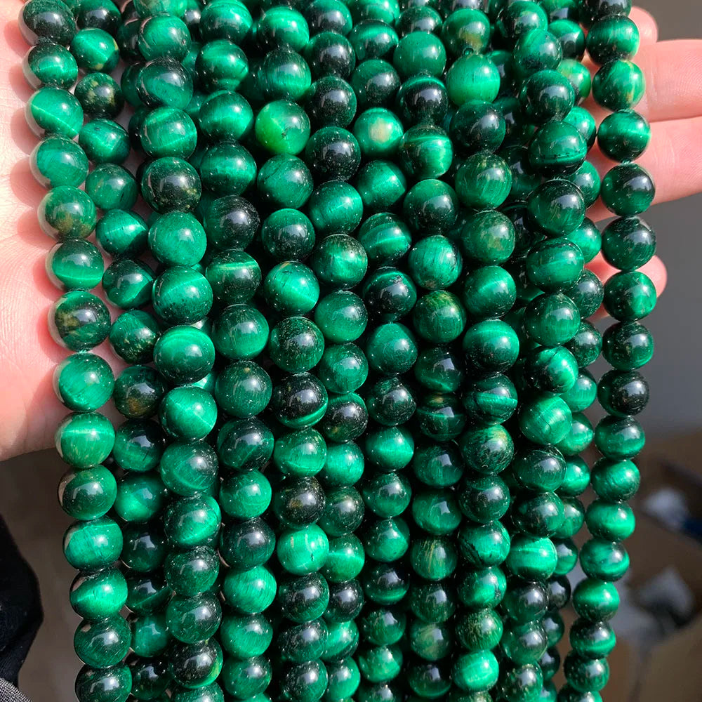 Natural Green Tiger Eye Round Beads 4MM 6MM 8MM 10MM 12MM for Jewelry Making