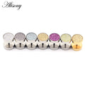 Wholesale Frosted Punk Stud Earrings Unisex Man Woman Earrings Round Barbell Ear Stud Fashion Ear Piercing Jewelry Ear Plug