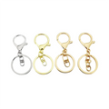 Lobster Claw Trigger Swivel Clasp Keychain with Zinc Alloy Hook Clips Flat Split Ring-Turquoise Gold/Silver/Light Gold