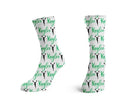 Cotton Cheer Cheering Pink Ribbon Cheerleading Socks Custom Design Team Cheerleading Accessories Gift