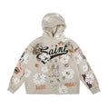 New Arrival Support CustomLOGO 100% Cotton Printed Cropped Hoodie Men
