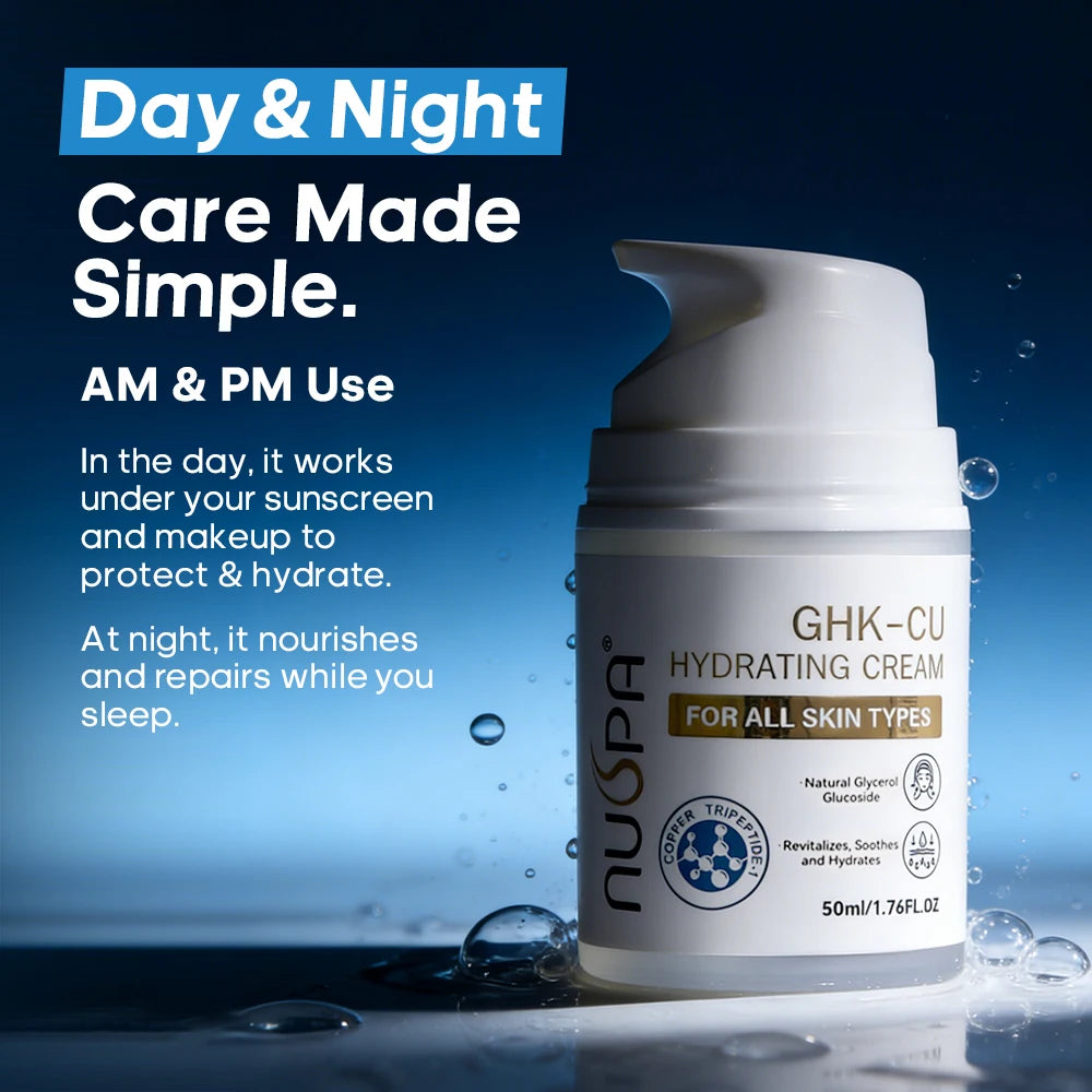 NUSPA Wholesale Beauty Skin Care Firming Copper Peptide GHK-CU Hydrating Anti-aging Face Cream