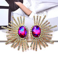 Kaimei Fashion Jewelry Bohemian Crystal Luxury Drop Earrings for Women Party Dress Accessory Statement Wedding Earrings Jewelry
