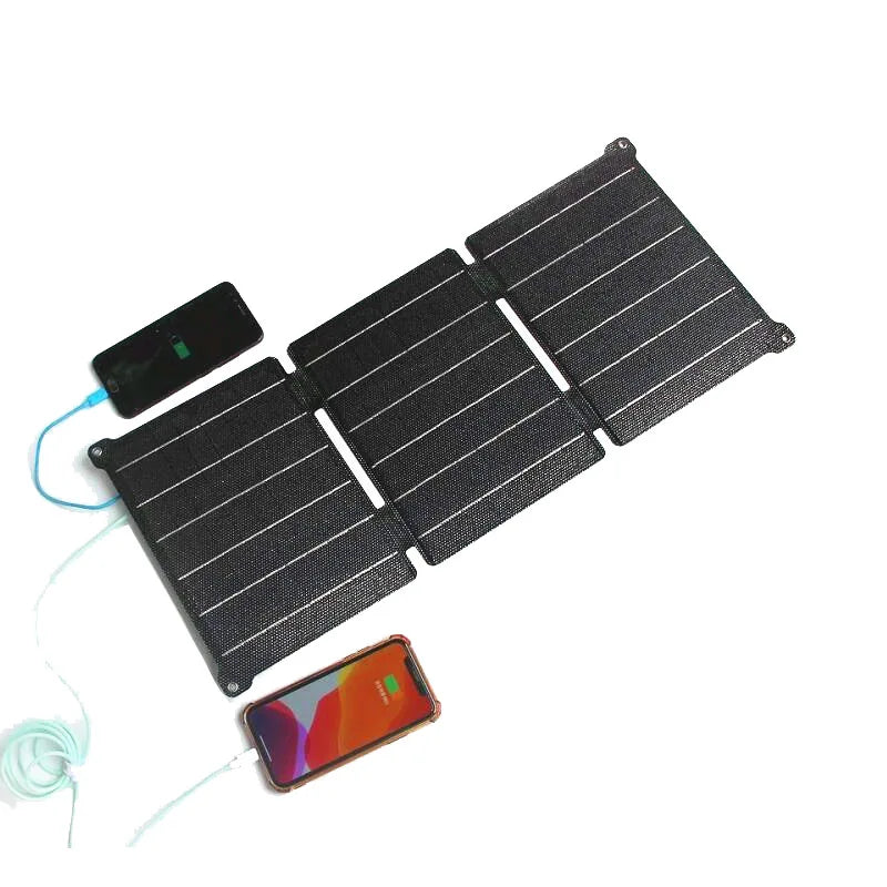 Portable 21W ETFE Foldable Solar Panel Charger 5V/12V for Camping Hiking Outdoor Phone Solar Panels