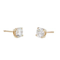 IGI Certificated CVD Lab Made Created Grown Diamond 14K 18K Solid Gold Stud Hoop Earrings Solitaire Round Hoop Earring