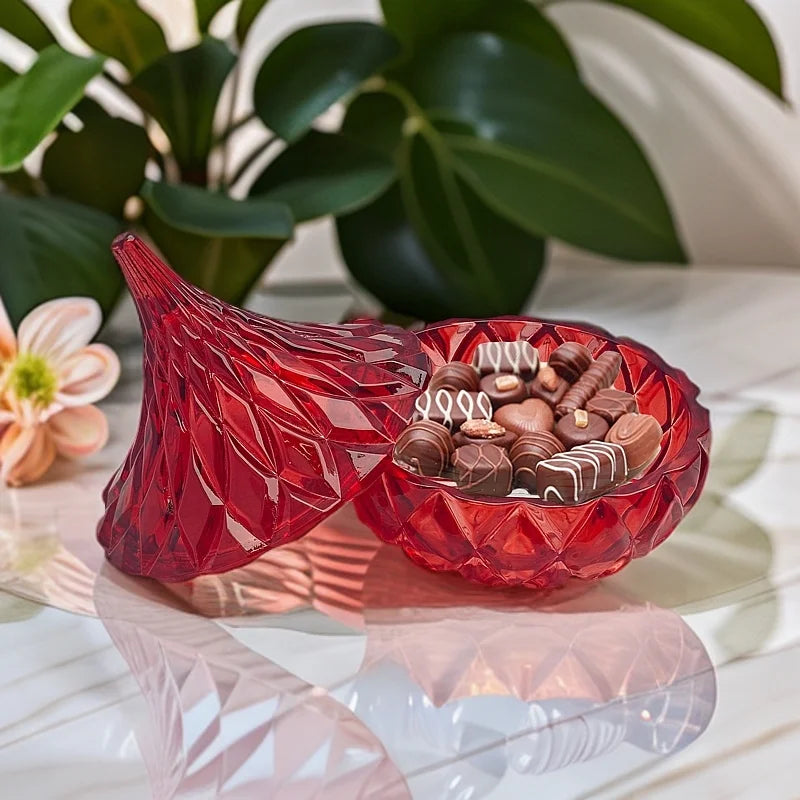 Luxury Home Essentials Empty Glass Candlestick Holder with Lid for Candle Making Supplies Customized Color Wedding