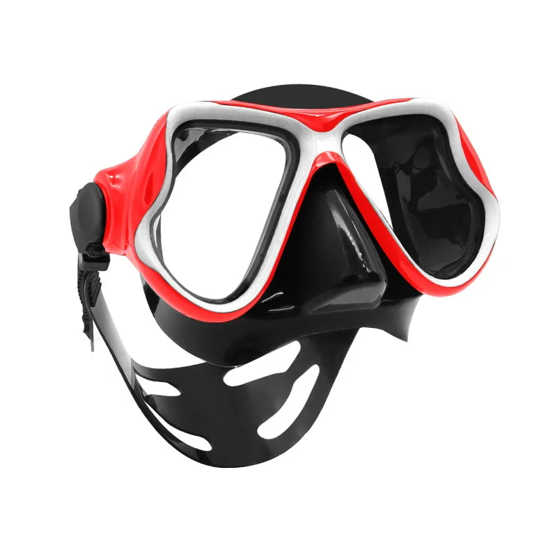 New Adult Universal Silicone Snorkel Goggles Anti-fog Clear Wide View Tempered Lenses Scuba Diving Masks