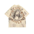Custom Men's Summer T-Shirt New Floral Print Neck Oversized Lapel Polyester/Cotton Solid Pattern Blank Design