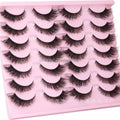 New 14Pairs 3D Faux Mink False Eyelashes Natural Messy EyeLashes Crisscross Wispy Fluffy Lashes Extension Makeup