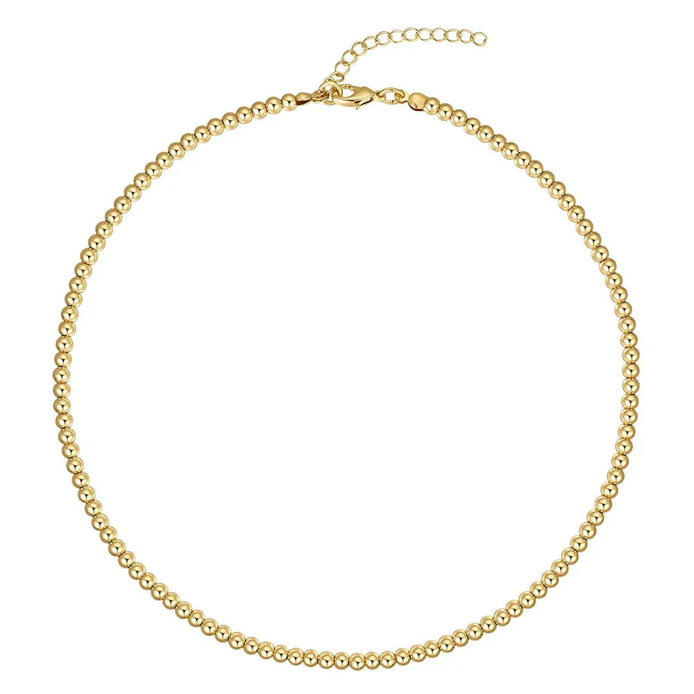 Trend Shimmering Fancy Women's Stainless Steel Jewelry Gold Link Chain Chock Necklace for Parties Weddings Anniversaries Gifts