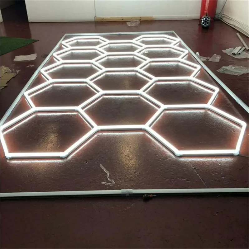 Wholesale New Hexagonal Auto LED Lighting System Aluminum Hex Pattern Workshop Light Lamp High Performance Auto LED Lighting for
