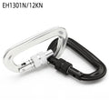 12kN (2697 Lbs) High Strength 7075 Aluminum Nut Lock Dog Carabiner Clips for Outdoor Camping and Sports Adventure Carabiners