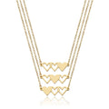 Hot Sale Sisters Affinity Necklace Non Tarnish Stainless Steel Necklace Meaningful Three Sisters Heart Necklace Gifts for Women