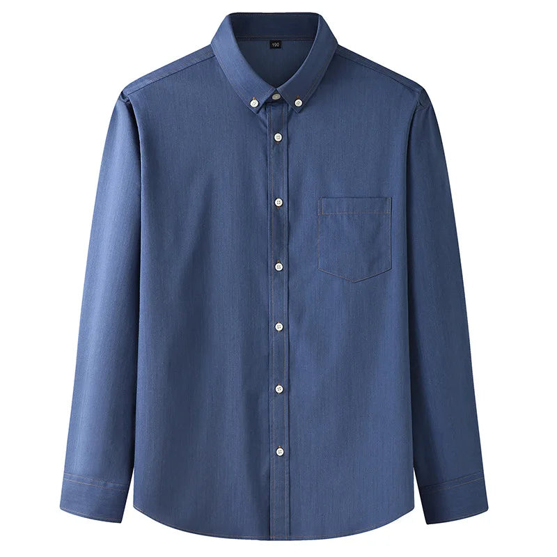 2025 Men's Long Sleeved Shirt Spring and Autumn New Loose Casual Shirt