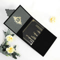 Extravagant Hardcover Velvet Wedding Invitation With Acrylic Paper Tag Velvet Black Wedding Cards