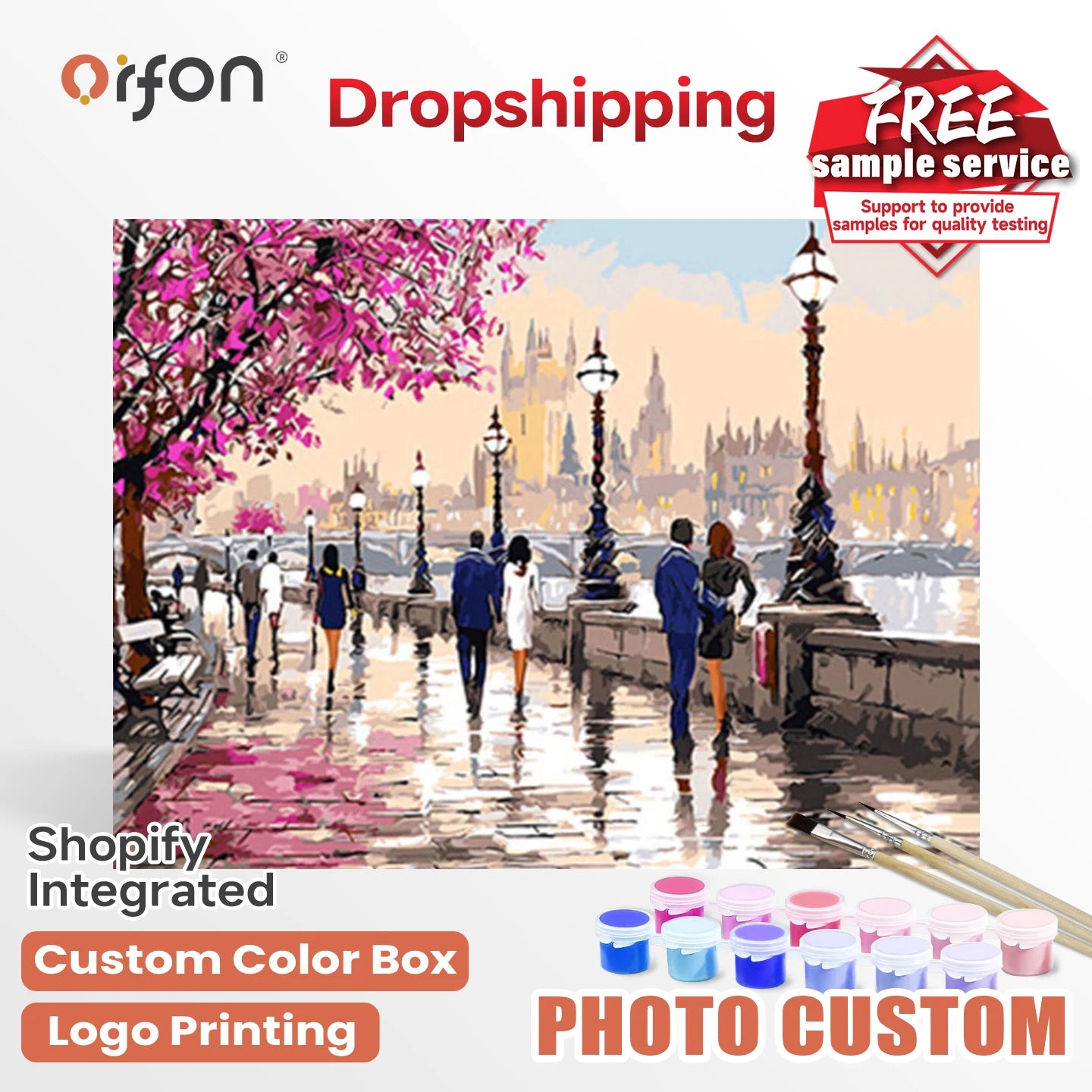 Realistic Oil Painting Customized Diy Paintings Art on Canvas Landscape Scenery Paint by Numbers Without Frame ORFON Brand