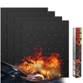 Saffron Holes Reusable BBQ Grill PTFE Fiberglass Baking Mat Sheet with Non-Stick Heat Resistant Features for Charcoal Barbecue