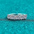 S925 Sterling Silver Oval Shape  Moissanite Rings for Women Unique Jewelry Design